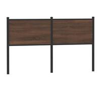 vidaXL Cabecero de Repuesto de Madera de ingeniería y Acero marrón Roble 150 cm, cabecero de Cama, cabecero de Panel, cabecero para Cama de Matrimonio