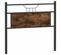 vidaXL Cabecero de Repuesto de Madera de ingeniería y Acero Roble Ahumado 107 cm, cabecero de Cama, cabecero de Panel, cabecero para Cama Individual