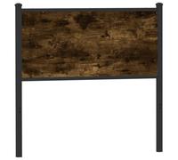 Cabecero De Madera De Ingeniería Y Acero Roble Ahumado 90 Cm Vidaxl