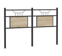 vidaXL Cabecero de Repuesto de Madera de ingeniería y Acero Roble Sonoma 140 cm, cabecero de Cama, cabecero de Panel, cabecero para Cama de Matrimonio
