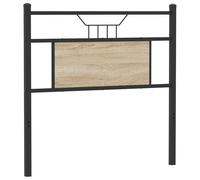 vidaXL Cabecero de Madera de ingeniería y Acero Roble Sonoma 90 cm, cabecero de Cama, cabecero de Panel, cabecero para Cama Individual