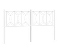 vidaXL Cabecero de Repuesto de Metal Blanco 150 cm