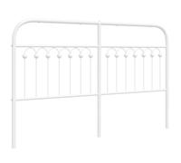 vidaXL Cabecero de Repuesto de Metal Blanco 150 cm, cabecero Cama, cabecero Blanco, cabecero Doble, cabecero Metal, cabecero Alto, cabecero para Cama Doble