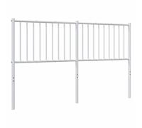 vidaXL Cabecero de Repuesto de Metal Blanco 160 cm, cabecero de Cama, cabecero de Metal, cabecero para Cama Doble, cabecero Blanco