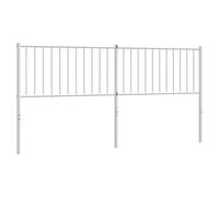 vidaXL Cabecero de Repuesto de Metal Blanco 180 cm, cabecero de Cama, cabecero de Metal, cabecero para Cama Doble, cabecero Blanco