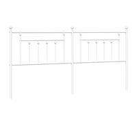 vidaXL Cabecero de Repuesto de Metal Blanco 200 cm, cabecero de Cama, cabecero de Metal, cabecero para Cama Doble, cabecero Blanco