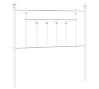 vidaXL Cabecero de Repuesto de Metal Blanco 90 cm