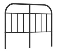 vidaXL Cabecero de Metal Negro 120 cm, cabecero de Cama, cabecero de Metal, cabecero para Cama Doble, cabecero Negro