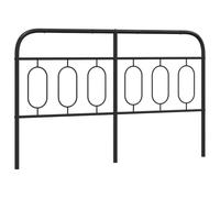 vidaXL Cabecero de Repuesto de Metal Negro 137 cm, cabecero de Cama, cabecero de Metal, cabecero para Cama de Matrimonio, cabecera de Cama, Cabezal de Cama