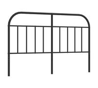 vidaXL Cabecero de Repuesto de Metal Negro 140 cm, cabecero de Cama, cabecero de Metal, cabecero para Cama Doble, cabecero Negro