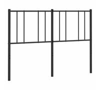 vidaXL Cabecero de Repuesto de Metal Negro 150 cm, cabecero de Cama, cabecero de Metal, cabecero para Cama de Matrimonio, cabecera de Cama, Cabezal de Cama