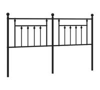 vidaXL Cabecero de Repuesto de Metal Negro 160 cm, cabecero de Cama, cabecero de Metal, cabecero para Cama Doble, cabecero Negro