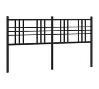 vidaXL Cabecero de Repuesto de Metal Negro 160 cm, cabecero de Cama, cabecero de Metal, cabecero para Cama Doble, cabecero Negro