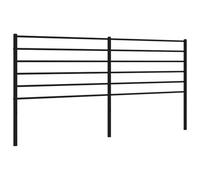 vidaXL Cabecero de cama de metal 180 cm Negro para cama de matrimonio