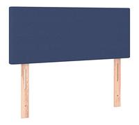 vidaXL Cabecero Cama Tapizado Antimancha Protector Acolchado Cubierto Elástico Prueba Polvo Funda Dormitorio de Tela Azul 90x5x78/88 cm
