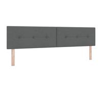 vidaXL Cabecero de Tela Gris Oscuro de Perfil Bajo Diseño Montado en la Pared 200 cm de Largo Estilo Moderno y Minimalista Resistente a las Manchas Ideal para Dormitorios y Habitaciones de Huéspedes M