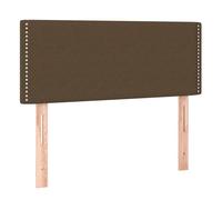 Vidaxl cabecero de tela marrón oscuro 100x5x78/88 cm