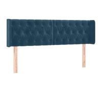 vidaXL Cabecero de Terciopelo Azul Oscuro 147x16x78/88 cm