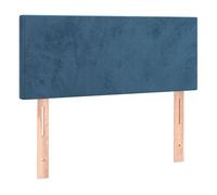 vidaXL Cabecero Cama Tapizado Antimancha Protector Acolchado Cubierto Elástico Prueba Polvo Funda Dormitorio de Terciopelo Azul Oscuro 80x5x78/88 cm