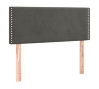 Vidaxl cabecero de terciopelo gris oscuro 90x5x78/88 cm