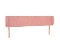 Vidaxl cabecero de terciopelo rosa 163x23x78/88 cm