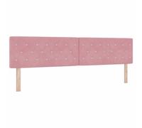 vidaXL Cabecero de Terciopelo Rosa con Botones de Cristal, 200 cm de Altura Ajustable. Ideal para la decoración de tu Dormitorio. Diseño Moderno y fácil de Montar en la Pared. Cojín Estilo cómodo.