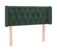 vidaXL Cabecero Dormitorio Cabezal Estructura Cama Tapizado Mueble Adorno Decoración Habitación Casa Hogar Terciopelo Verde Oscuro 103x16x78/88 cm