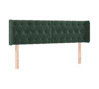 vidaXL Cabecero Dormitorio Cabezal Estructura Cama Tapizado Mueble Adorno Decoración Habitación Casa Hogar Terciopelo Verde Oscuro 163x16x78/88 cm