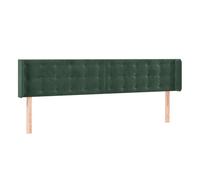 Vidaxl cabecero de terciopelo verde oscuro 183x16x78/88 cm