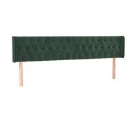 Vidaxl cabecero de terciopelo verde oscuro 203x16x78/88 cm