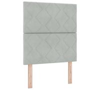 vidaXL Cabecero Diseño Bloques de Diamante Gris Claro 80 cm Terciopelo