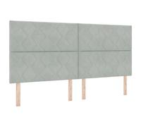 vidaXL Cabecero Diseño de Bloques de Diamante Gris Claro 200 cm Terciopelo
