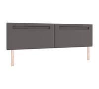 vidaXL Cabecero Diseño Sencillo Gris 200 cm Cuero Sintético