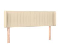 vidaXL Cabecero Dormitorio Cabezal Cama Tapizado Mueble Estructura Adorno Decoración Casa Hogar Habitación Tela Color Crema 147x16x78/88 cm