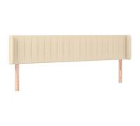 vidaXL Cabecero Dormitorio Cabezal Cama Tapizado Mueble Estructura Adorno Decoración Casa Hogar Habitación Tela Color Crema 183x16x78/88 cm