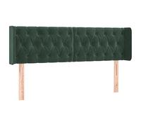 vidaXL Cabecero Dormitorio Cabezal Estructura Cama Tapizado Mueble Adorno Decoración Habitación Casa Hogar Terciopelo Verde Oscuro 163x16x78/88 cm