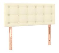 vidaXL Cabecero Dormitorio Cabezal Estructura Cama Tapizado Mueble Adorno Decoración Habitación Casa Hogar Cuero Sintético Color Crema 90x5x78/88 cm