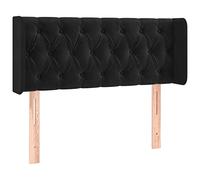 Vidaxl cabecero de terciopelo negro 93x16x78/88 cm