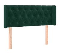 vidaXL Cabecero Dormitorio Cabezal Estructura Cama Tapizado Mueble Adorno Decoración Habitación Casa Hogar Terciopelo Verde Oscuro 103x16x78/88 cm