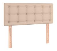 vidaXL Cabecero Dormitorio Cabezal Estructura Cama Tapizado Mueble Adorno Decoración Habitación Cuero Sintético Color Capuchino 90x5x78/88 cm