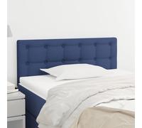 vidaXL Cabecero Dormitorio Cabezal Estructura Cama Tapizado Mueble Adorno Decoración Habitación Tela Azul 100x5x78/88 cm