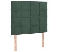 vidaXL 2X Cabeceros Dormitorio Mueble Cabezal Estructura Cama Tapizado Adorno Decoración Habitación Hogar Terciopelo Verde Oscuro 100x5x78/88 cm