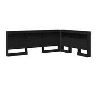 vidaXL Cabecero en L 140 x 190 cm en Negro Roble, Hecho de Madera ingenierizada. Tiene Mucho Espacio de Almacenamiento, un diseño Minimalista, y su Superficie se Limpia fácil. Ideal para Ahorrar ESPA
