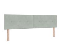 vidaXL Juego de Cama Tapizada con Cabecero Bajo Gris Claro Moderno Tela Ajustable 180 cm Estructura para Dormitorio Muebles Estilosos Terciopelo Acabado Mate Interior