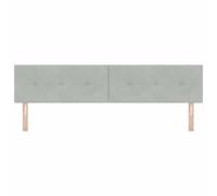 vidaXL Cabecera Acolchada Gris Claro de 200 cm en Terciopelo