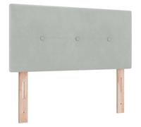 vidaXL Cabecero Botones Acolchados Gris Claro de 90 cm en Terciopelo