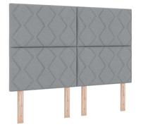 vidaXL Cabecero Gris Claro de con diseño de Bloques de Diamante, de 160 cm, montado en la Pared. Mueble Elegante para el Dormitorio, cabeceros Modernos, en poliéster. Accesorio de Interior Compacto,