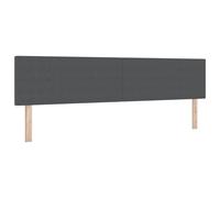 vidaXL Cabecero Gris Oscuro 200 cm Tela de Pana, Cabecero Elegante para Dormitorio, tapizado Rectangular, Altura Ajustable de Espuma, Pana Personalizable, funcionalidad para la Cama