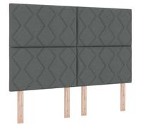vidaXL Cabecero Gris Oscuro con Diseño de Diamantes de 160 cm, Montado en la Pared. Muebles Elegantes para el Dormitorio. Cabeceros Modernos y Compactos, Hechos de Poliéster, con un Acabado Mate.