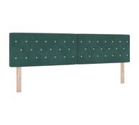 vidaXL Cabecero LED con Botones de Cristal Tufted Verde Oscuro 90 cm Terciopelo